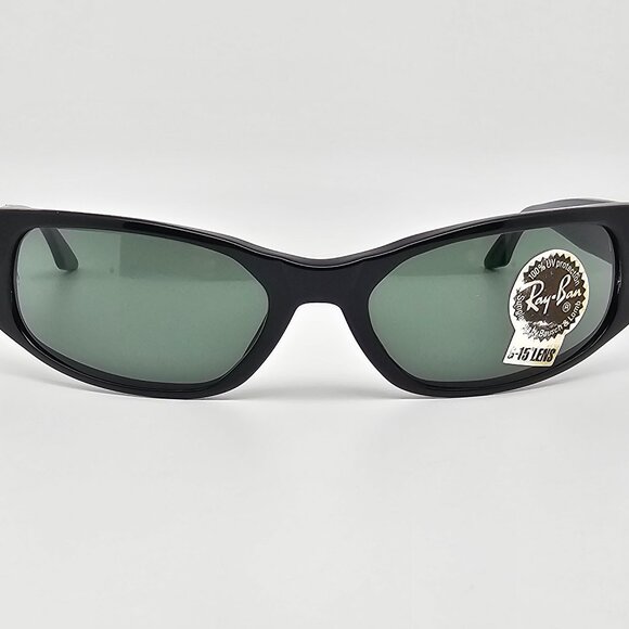 Ray-Ban B&L W1926 XYAO Black Frame G-15 Green Glass Lens Cat Eye Sunglasses 55mm main image 6